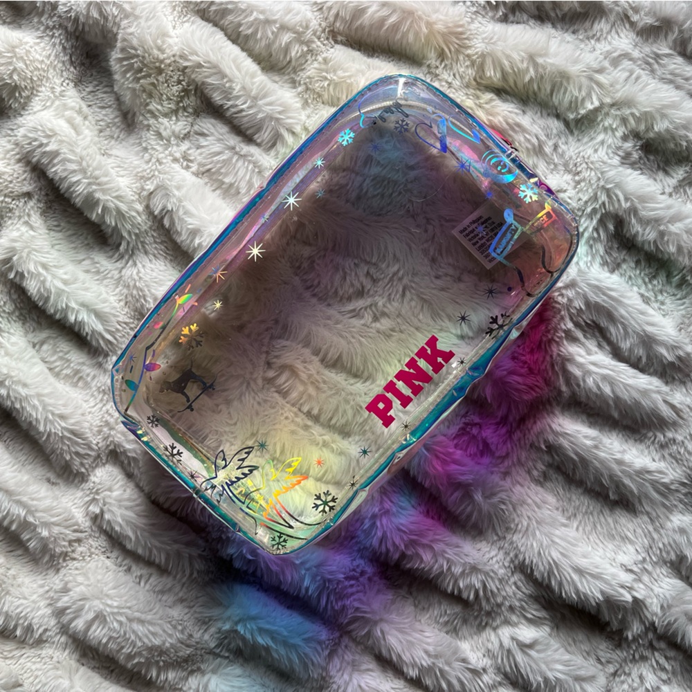 PINK Victoria's Secret Holographic Cosmetic Bag